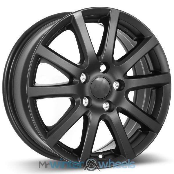 16 Inch Skoda Yeti (5L) Black Alloy Winter Wheels and Winter Tyres, 1.2 ...